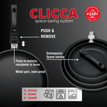 Carica l'immagine nel visualizzatore di Gallery, Padella Alta "Clicca" Diamant Plus Induction con Manico Rimovibile - Olympia Italian Premium Cookware