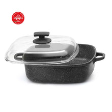 Carica l&#39;immagine nel visualizzatore di Gallery, Tegame Quadro con Coperchio Hard Cook Alluminio Pressofuso 28x28 cm - olympia-store.it
